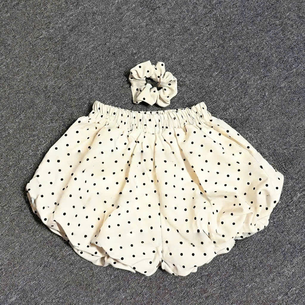 [Peinn] Quần Short Bí Phồng Chấm Bi Dễ Thương Lưng Chun- Trendy 12 Tháng Sáu MA 609