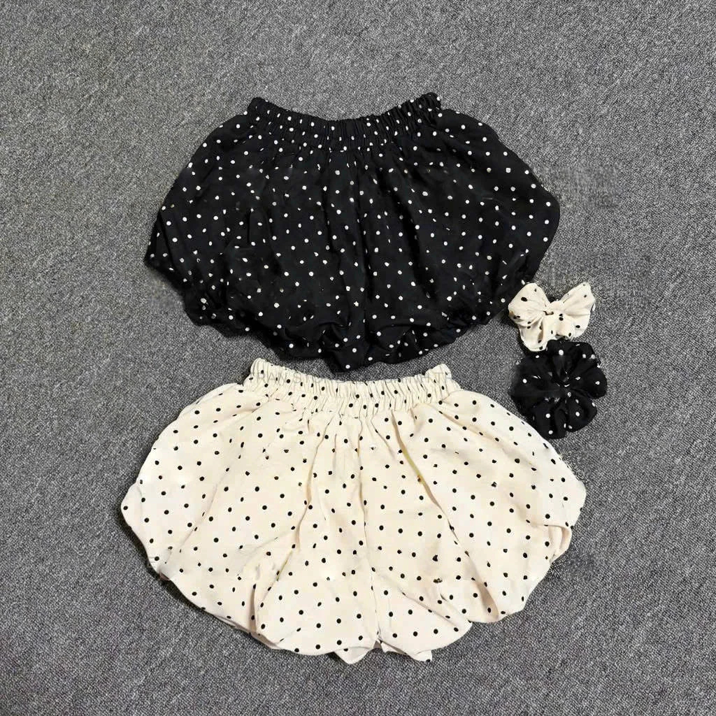 [Peinn] Quần Short Bí Phồng Chấm Bi Dễ Thương Lưng Chun- Trendy 12 Tháng Sáu MA 609