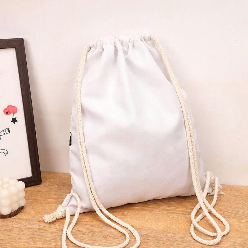 Balo vải canvas trơn giá rẻ Balo dây rút kích thước 35x 40cmTúi Vải Dây Rút thời trang thích hợp du lịch đựng đồ đi chơi