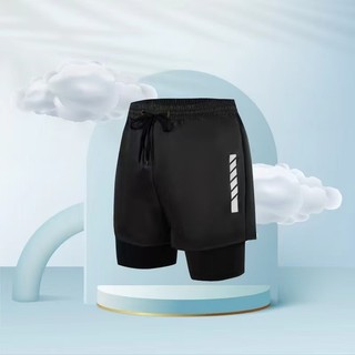 Quần bơi nam 2 lớp quần bơi nam short kèm legging co giãn tốt nhanh khô quần bơi nam đi biển bơi hồ