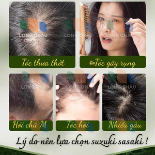 Dầu Gội Lá Bạch Diệp SUZUKU SASAKI Làm Sạch Dịu Nhẹ, Nuôi Dưỡng Tóc Chắc Khỏe, Giảm Gãy Rụng