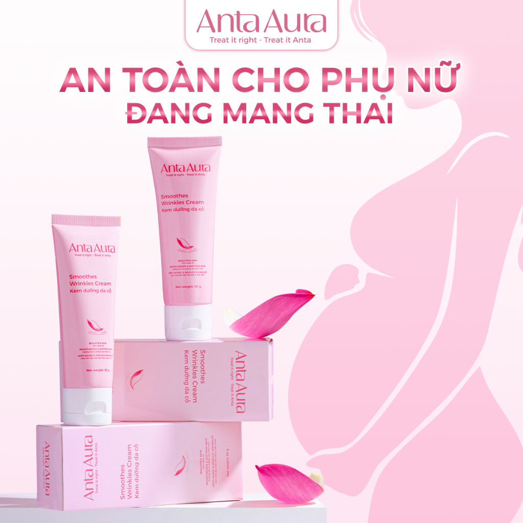 [Combo 4] Kem dưỡng da cổ Anta Aura  giảm nhăn, dưỡng ẩm, sáng da, chiết xuất hoa sen -  1 tuýp 50g