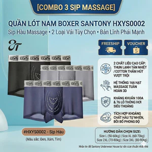 Quần Lót Nam Boxer Santony HXYS0002 - Sịp Hàu Massage, 2 Loại Vải Tùy Chọn PIER N°5