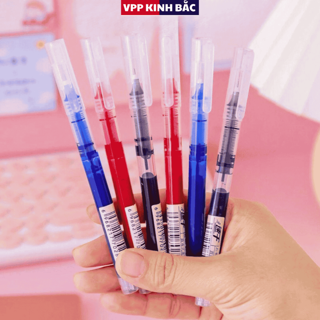 Combo 40 Bút Bi Gel G03 Mực Nước , Ngòi 0.5mm, Ống Lớn Có 3 Màu Xanh, Đen, Đỏ