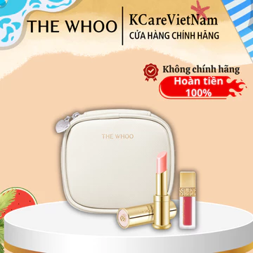 [Tem Lg] Set son dưỡng có màu Whoo tặng túi đựng son - MI GLOW LIP BALM SET(2 MÓN SON)