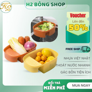 Khay Gác Bồn Rửa Chén Việt Nhật (5755) Lọc Cặn Bã Thức Ăn Thừa Đa Năng