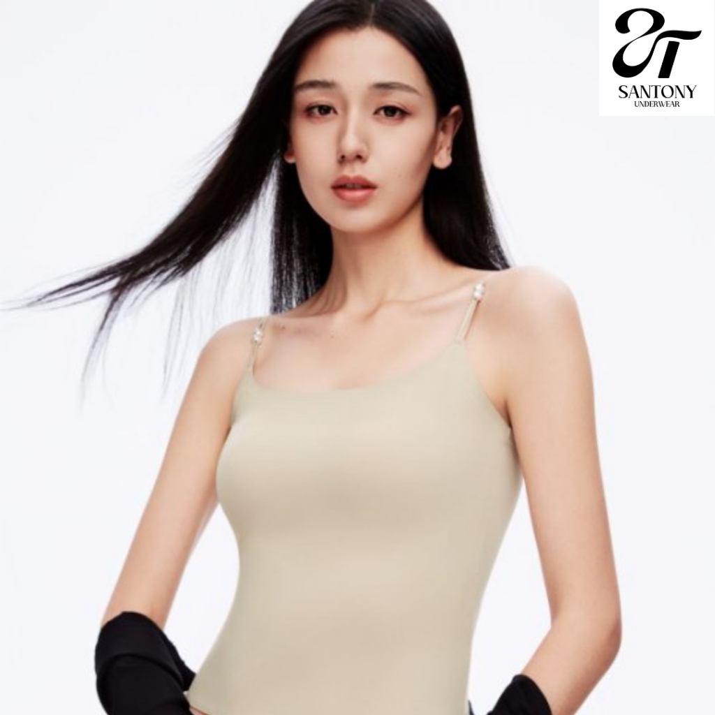 Áo Hai Dây Mặc Đi Biển Santony 5602 - Kèm Bra Mát Lạnh Dây Ngọc Trai PIER N°5