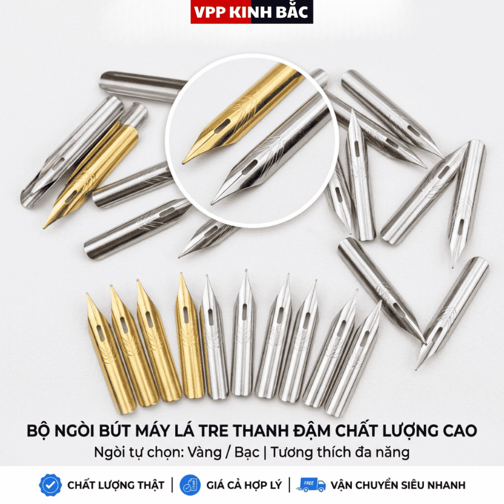 Ngòi Lá Tre Viết Thanh Đậm-Ngòi Dùng Luyện Chữ Đẹp