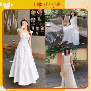 Set Váy hai dây dáng dài xòe tôn dáng, Set Váy Hai dây cánh tiên phong cách Hàn Quốc Hoadanbistore