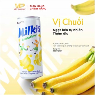 Nước Soda Sữa Milkis Mix Vị | soda sữa ít ngọt Việt CASUMO - Thương Hiệu Hàn Quốc (250ml/lon)-có sỉ