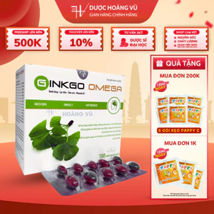 Viên uống tăng cường tuần hoàn não GINKGO OMEGA - Giúp giảm đau đầu, chóng mặt, mất ngủ