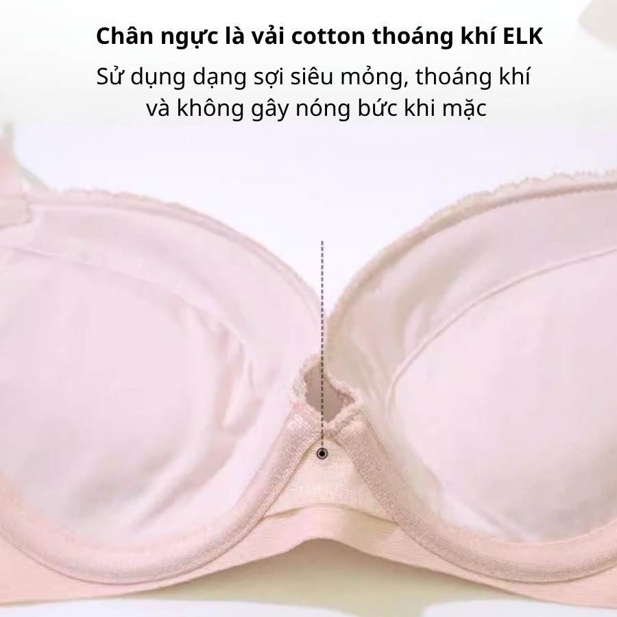 Set Áo lót quần lót Wacoal có gọng, nâng vừa ICB30E5 ICP30E5 chạm là mát