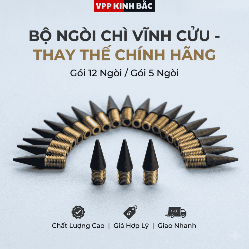 Ngòi Chì Vĩnh Cửu .(thời gian sử dụng tương đương 15 chiếc bút chì truyền thống).