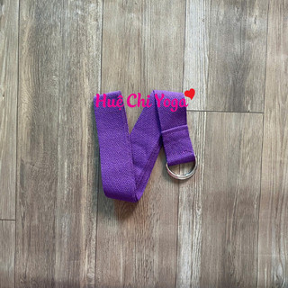 Combo 2 gạch tím in hoa văn 220g, 1 dây cotton họa tiết 1,83m hỗ trợ tập Yoga