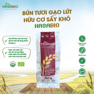 Bún Tươi Gạo Lứt Hữu Cơ HASABIO 250g Chuẩn EU & USDA Organic Không Gluten Thuần Chay Healthy - Natural Market