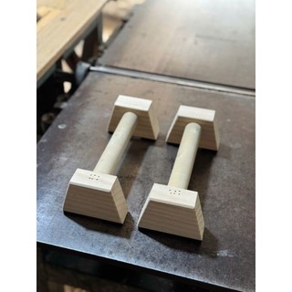 PARALLETTES GỖ MINI 25cm ( 2 cái ) - DỤNG CỤ HÍT ĐẤT, CHỐNG ĐẨY BẰNG GỖ TỰ NHIÊN CÓ ĐẾ CHỐNG TRƯỢT