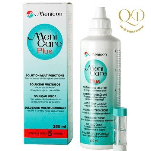 MeniCare Plus – Dung Dịch Ngâm, Rửa & Bảo Quản Kính Áp Tròng Cứng 250ml, Hộp