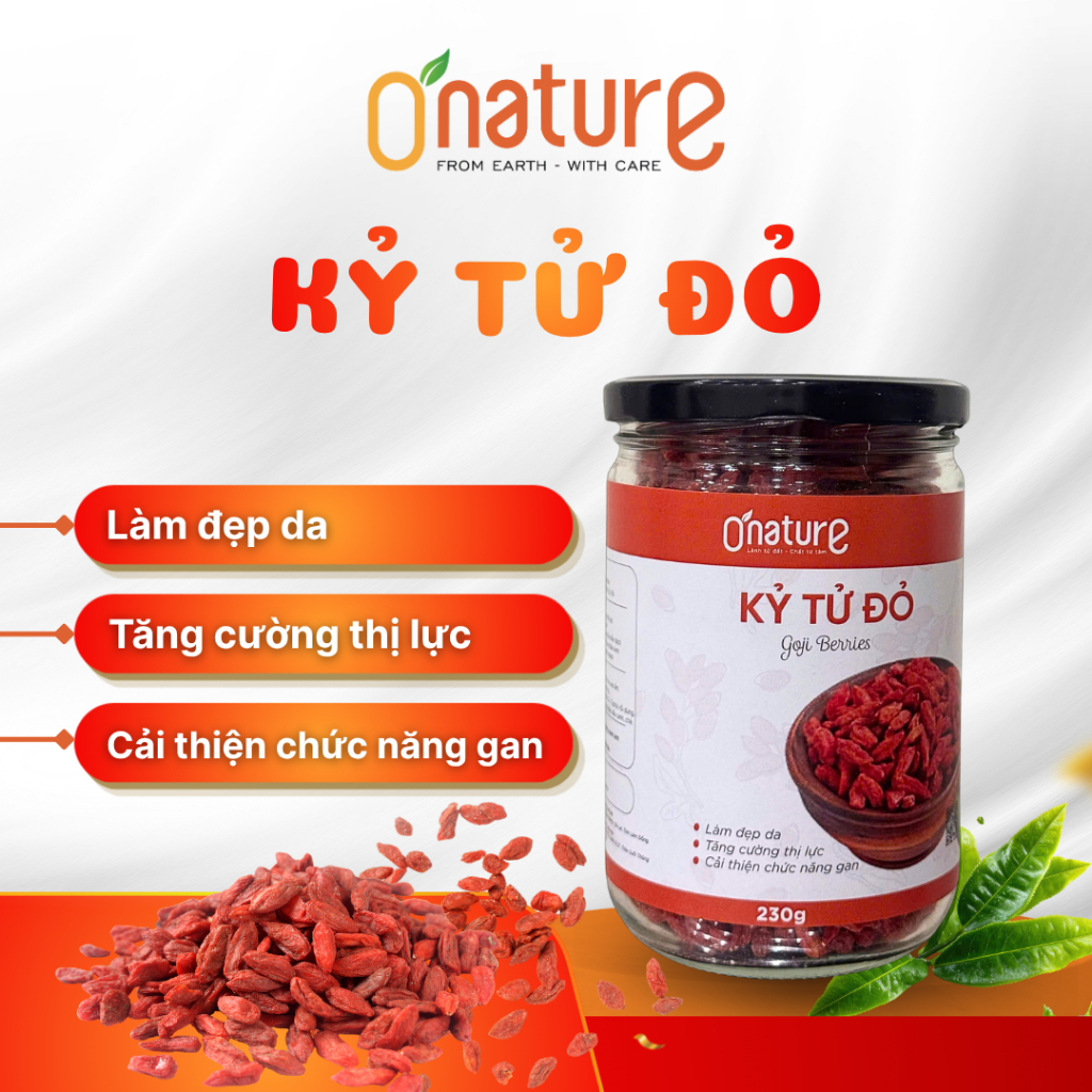 Kỷ Tử Đỏ Sấy Khô - O'Nature - Loại Cao Cấp