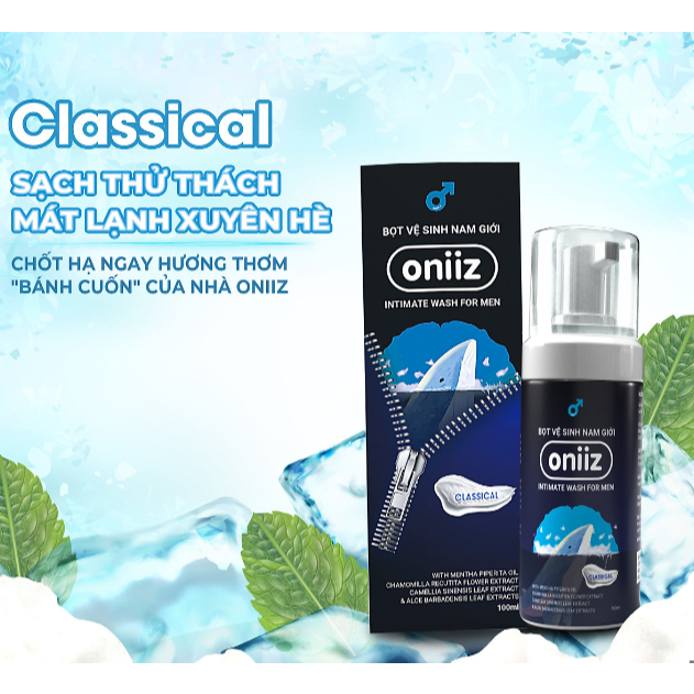 Bọt vệ sinh nam giới Oniiz Dung dịch tạo bọt hương nước hoa 100ml