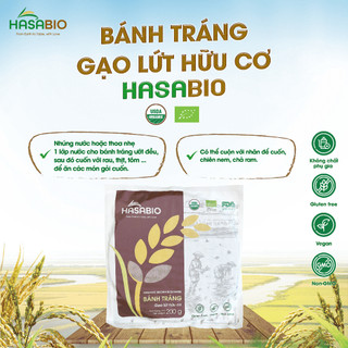 Bánh Tráng Gạo Lứt Hữu Cơ HASABIO 200g Chuẩn EU & USDA Organic Phù Hợp Chế Độ Ăn Kiêng Healthy Giảm Cân - Natural Market