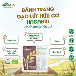 Bánh Tráng Gạo Lứt Hữu Cơ HASABIO 200g Chuẩn EU & USDA Organic Phù Hợp Chế Độ Ăn Kiêng Healthy Giảm Cân - Natural Market