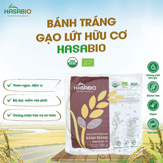 Bánh Tráng Gạo Lứt Hữu Cơ HASABIO 200g Chuẩn EU & USDA Organic Phù Hợp Chế Độ Ăn Kiêng Healthy Giảm Cân - Natural Market