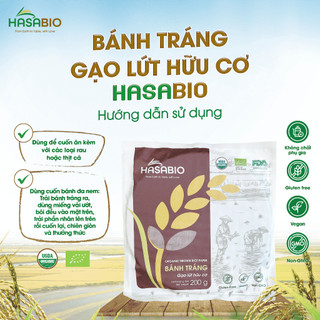 Bánh Tráng Gạo Lứt Hữu Cơ HASABIO 200g Chuẩn EU & USDA Organic Phù Hợp Chế Độ Ăn Kiêng Healthy Giảm Cân - Natural Market