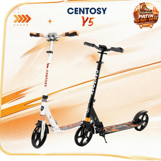 Xe trượt scooter Centosy Y5 cho bé từ 8 tuổi có chân chống chịu tải trọng dưới 100kg 2 màu trắng/đen