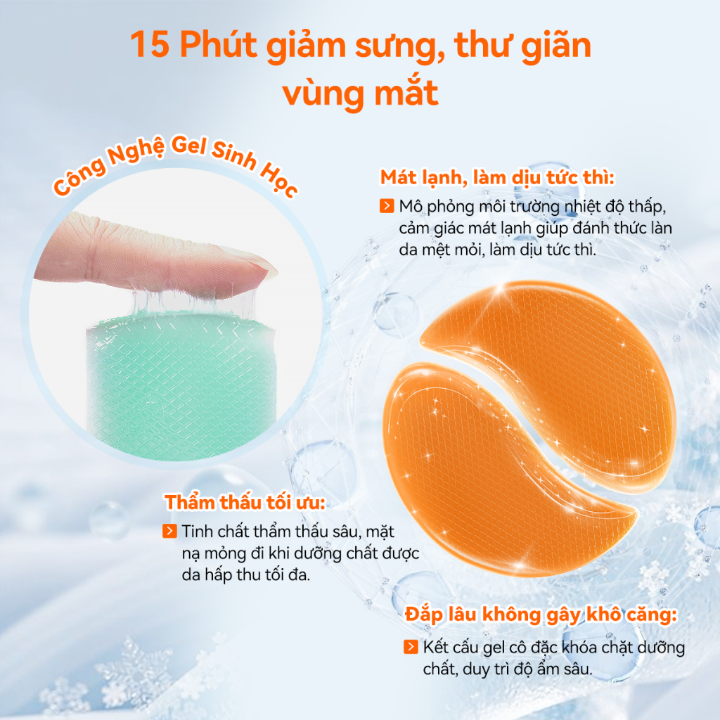 LANBENA Mặt Nạ Mắt Collagen Giảm Quầng Thâm Retinol/Vitamin C Chống Lão Hóa, Hỗ Trợ Trẻ Hóa, Sinh Học,Dạng Gel Làm Mát,