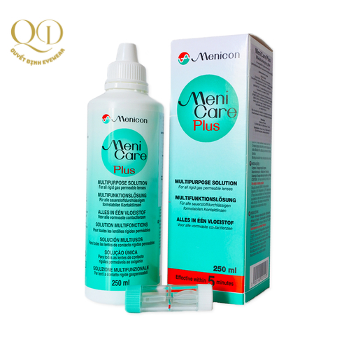 MeniCare Plus – Dung Dịch Ngâm, Rửa & Bảo Quản Kính Áp Tròng Cứng 250ml, Hộp