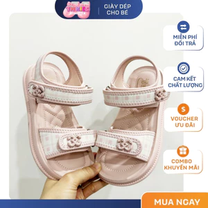 Sandal Bé Gái 2 Quai Ngang Kẻ - Dép Quai Hậu Trẻ Em Đế Mềm Êm Chân, Quai Dán Tiện Lợi Mẫu Mới 2026 TH Kids