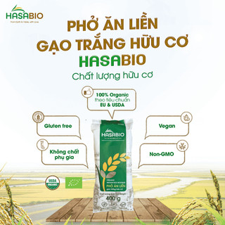 Phở Ăn Liền Gạo Trắng Hữu Cơ HASABIO 400g Chuẩn EU & USDA Organic Healthy, Không Mùi Chua - Natural Market