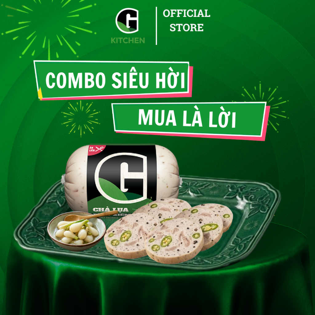 [Combo siêu hời] 1 Chả lụa bì ớt xiêm xanh 500g + 1 Nem chua bì ớt xiêm xanh 180g