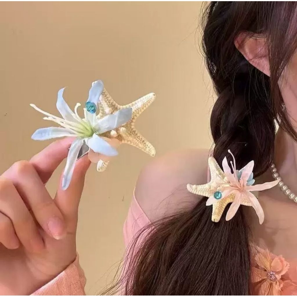 Cặp Kẹp Tóc Sao Mix Hoa Xanh Hồng Kẹp Mini Dễ Thương – Phụ Kiện Tóc Nữ Hàn Quốc Xinh Xắn