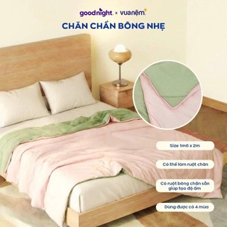 Chăn lạnh cho bé Goodnight Milky Fiber, Chăn hè siêu nhẹ, Chăn điều hòa cao cấp 2 mặt mềm mịn mát