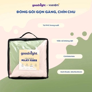 Mền Điều Hòa Vua Nệm Goodnight Milky Fiber, Chăn Hè 2 Mặt Cao Cấp Size 1m6x2m Mềm Thoáng Khí