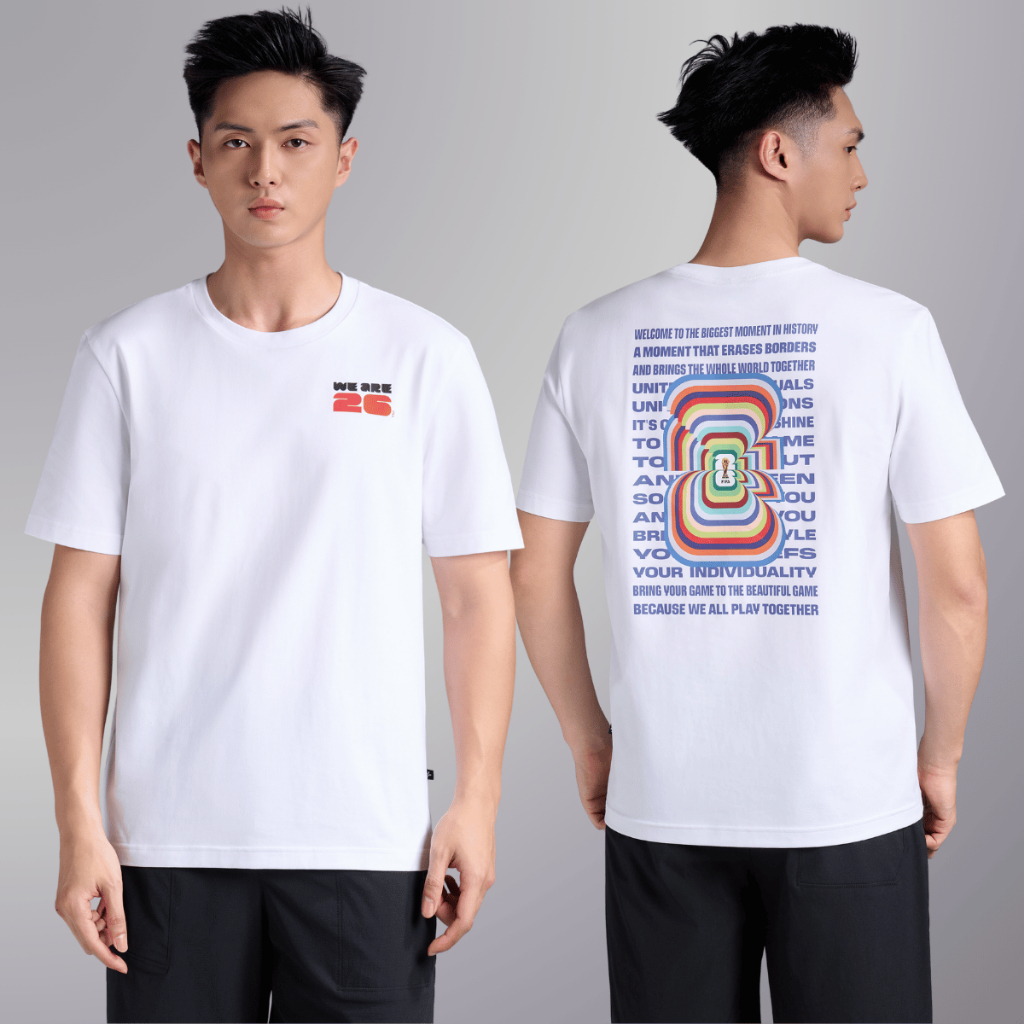 [MUA ÁO TẶNG KHĂN]Áo thun unisex Cotton Compact World Cup Unity, áo thun mặc hàng ngày đi chơi dạo phố