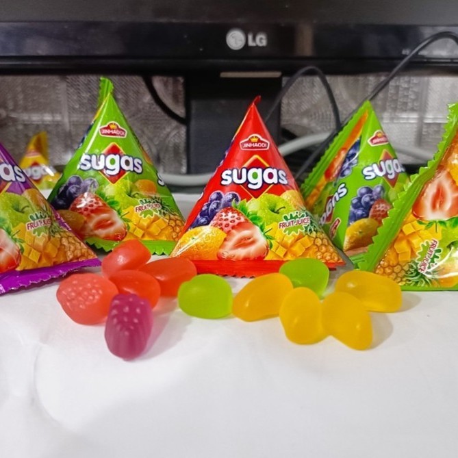 [SIÊU NGON] Kẹo Dẻo Trái Cây Sugas Hình Kim Tự Tháp - Thơm Nức Mũi, Dai Giòn (Gói Lẻ Tiện Lợi)