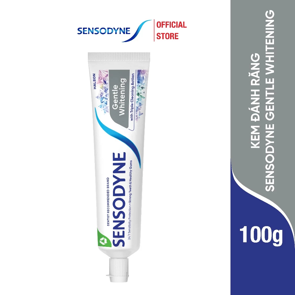 Kem đánh răng SENSODYNE Gentle Whitening 100g giúp giảm ê buốt hiệu quả và làm trắng răng tự nhiên