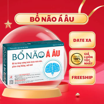 Bổ Não Á ÂU hộp 30 viên giúp tăng cường tuần hoàn máu não, giảm căng thẳng mệt mỏi do thiểu năng tuần hoàn