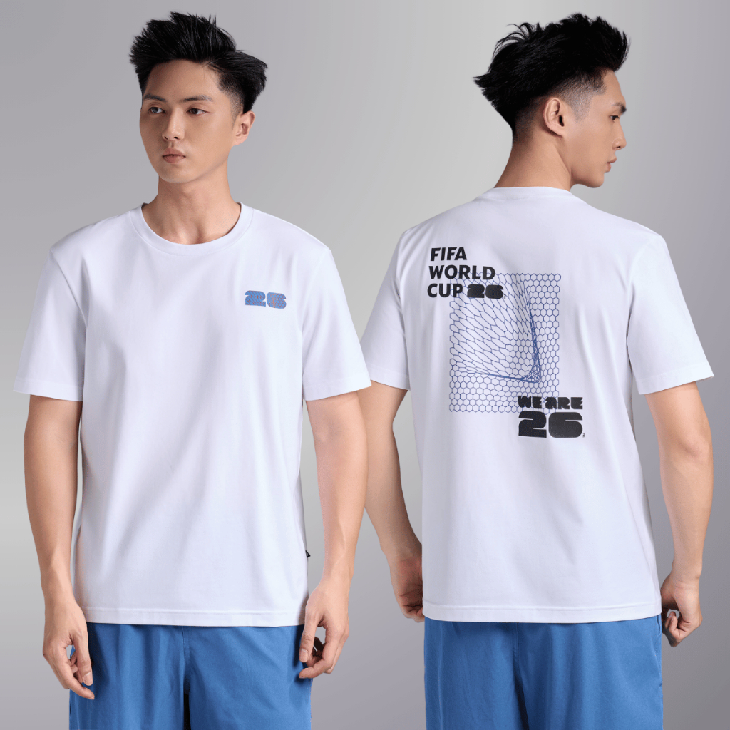 [MUA ÁO TẶNG KHĂN]Áo thun Tshirt nam nữ Cotton Compact World Cup Blue Matrix