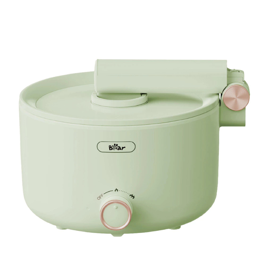 Nồi Điện Đa Năng Bear DRG-C16Z1 (MC-4H16G) - 800W, Chống Dính, Tay Cầm Gấp Gọn - Hàng Chính Hãng