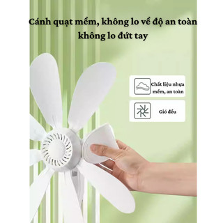 Quạt Kẹp Bàn Mini 8 Cánh Siêu Mát, Gió Mạnh Êm, Công Suất Cao, Dễ Kẹp Bàn, Dùng Mọi Không Gian