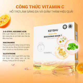 Mặt Nạ Dưỡng Da KEYSHU Hỗ Trợ Cấp Ẩm, Làm Mềm Da, Ngăn Ngừa Lão Hóa 1 Hộp 10 Miếng - Bebeau
