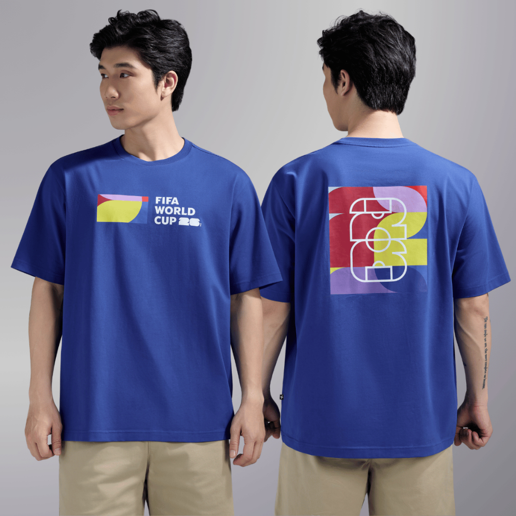 [MUA ÁO TẶNG KHĂN]Áo thun Tshirt nam nữ Relaxed Fit Cotton Compact World Cup Unity Bar