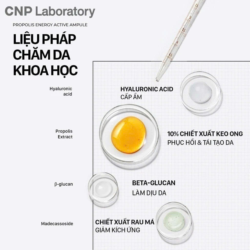 [CNP Laboratory Official] Tinh chất tái tạo phục hồi da chiết xuất keo ong CNP Propolis Energy Active Ampule 35ml