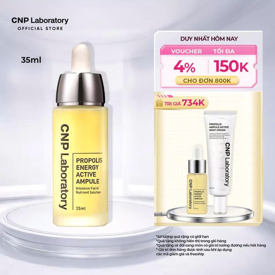 [CNP Laboratory Official] Tinh chất tái tạo phục hồi da chiết xuất keo ong CNP Propolis Energy Active Ampule 35ml