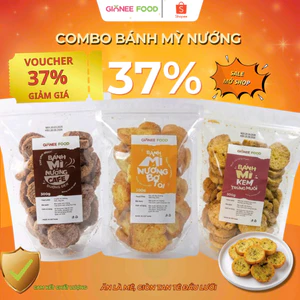 Combo 3 Gói Bánh Mì Sấy Giòn GIONEE FOOD | Set Ăn Vặt Siêu Cuốn
