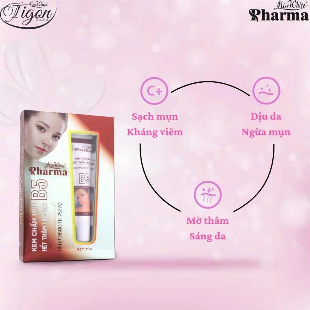 MISS WHITE - KEM CHẤM MỤN HẾT THÂM LIỀN SẸO - 15G