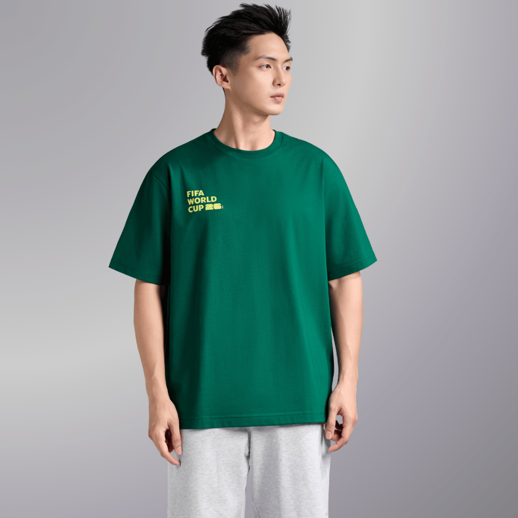 [MUA ÁO TẶNG KHĂN]Áo thun Tshirt nam nữ Relaxed Fit Cotton Compact World Cup Cyber 26